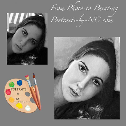 Young Woman Portrait from Photo