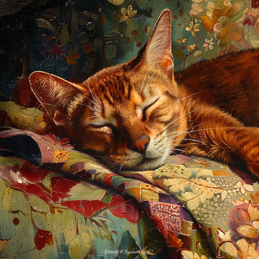 Abyssinian Cat Painting