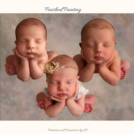 Portrait of three babies