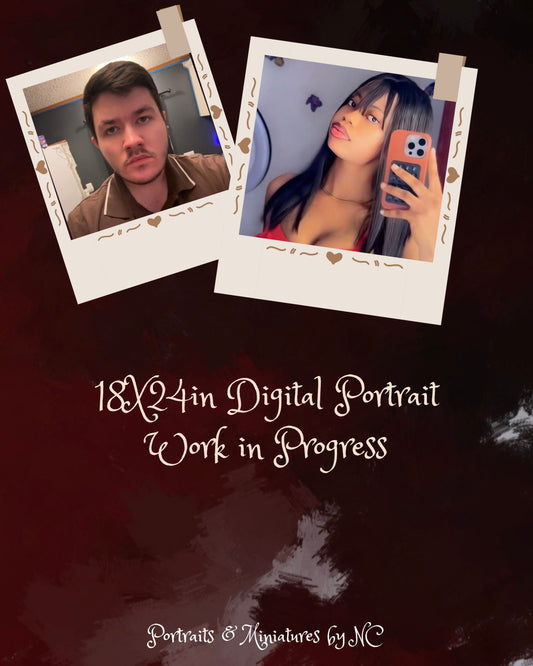 Two Hearts Bound in Shadows and Silk - Custom Valentines Portrait