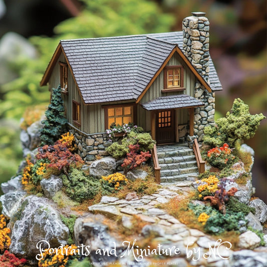 Diorama of Pacific Northwest House