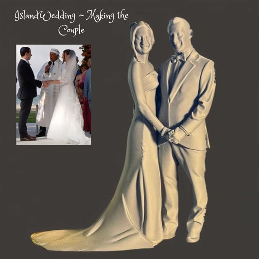 Wedding Shadow Box:  Hand in Hand, Making the Newly Wed Figurines