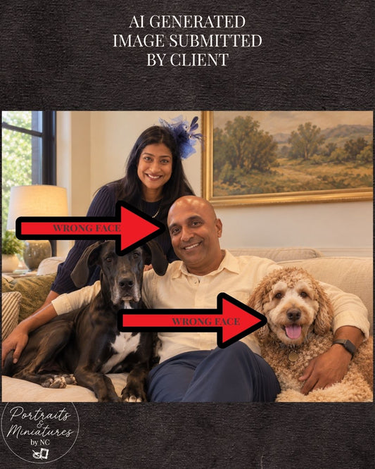 Custom Family Portrait Painting Process: From AI Reference to Fine Art
