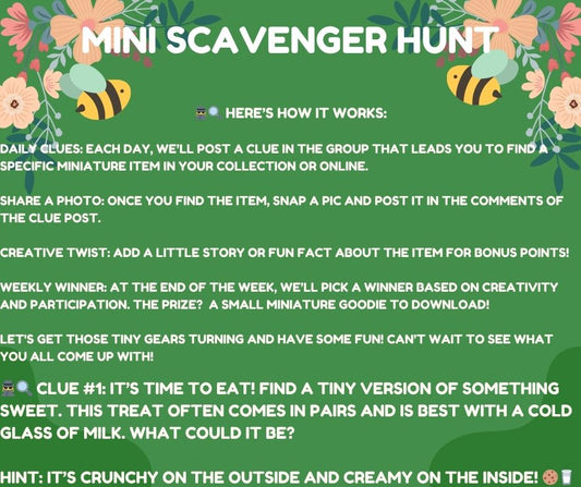 🕵️‍♀️🔍 Join the Miniature Madness Scavenger Hunt! 🕵️‍♀️🔍