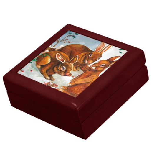 Mahogany Lacquer Jewelry Box