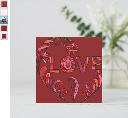 Large Love Valentines Card