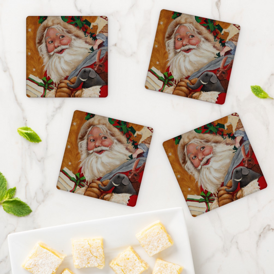 jolly santa coaster set