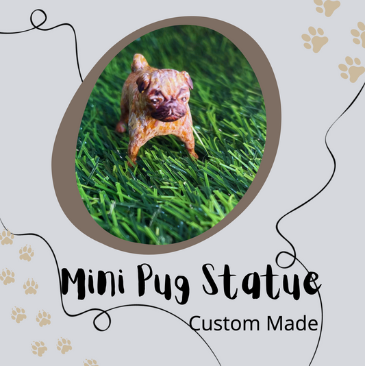 Miniature Pug Statue 