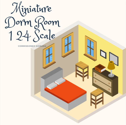 A Step-by-Step Guide to Creating a 1:24 Scale Miniature Replica of a Male Student's Dorm Room