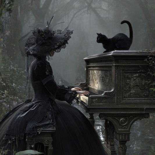 Woman at Piano Painting