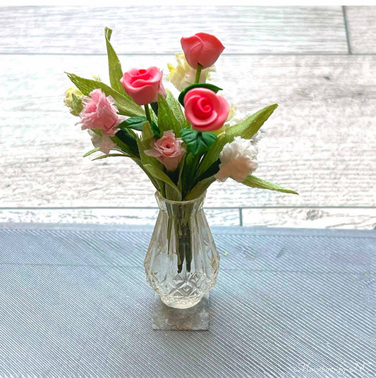 Miniature Carnations in a Vase