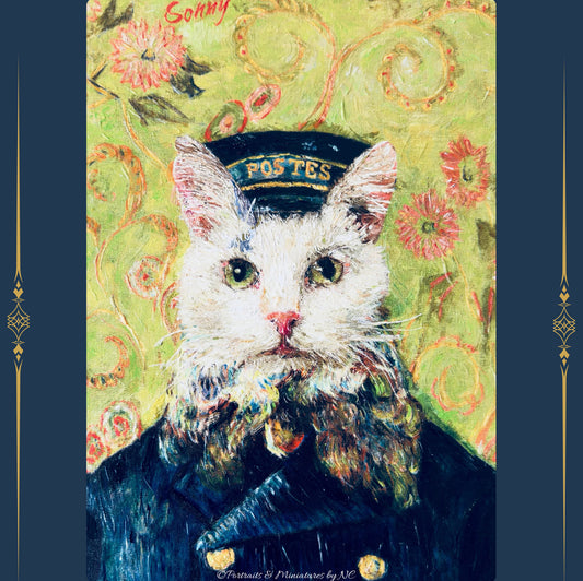 Pepper, the Postmaster: A Tribute in Van Gogh's Colors