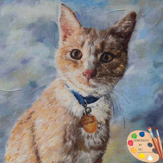 Tabby cat painting