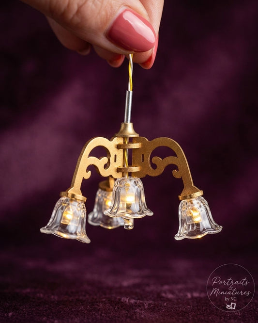 Illuminating the Tiny: The Art of Crafting a 1:12 Scale Crystal Chandelier