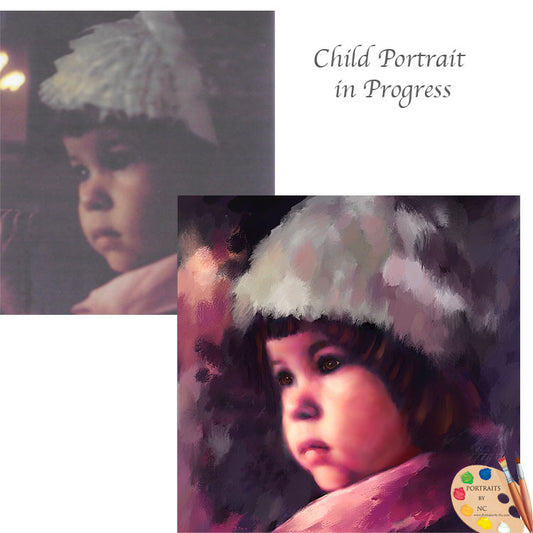 child painting in progress 596