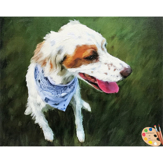 English Setter Oil Portrait