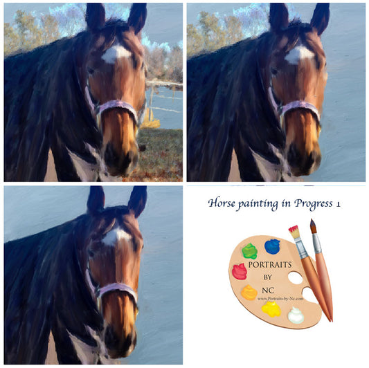 horse painting progress 608