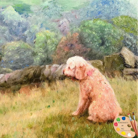 labradoodle painting 590