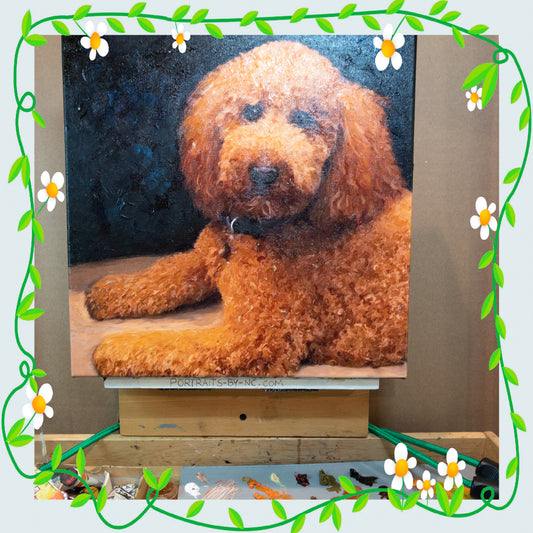 labradoodle painting