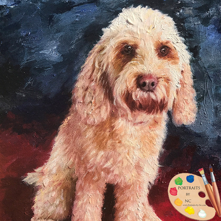 Labradoodle Pet Portrait – Portraits and Miniatures by NC