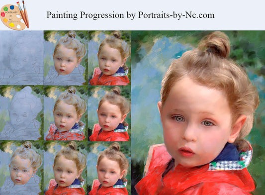 Portrait Painting Progression