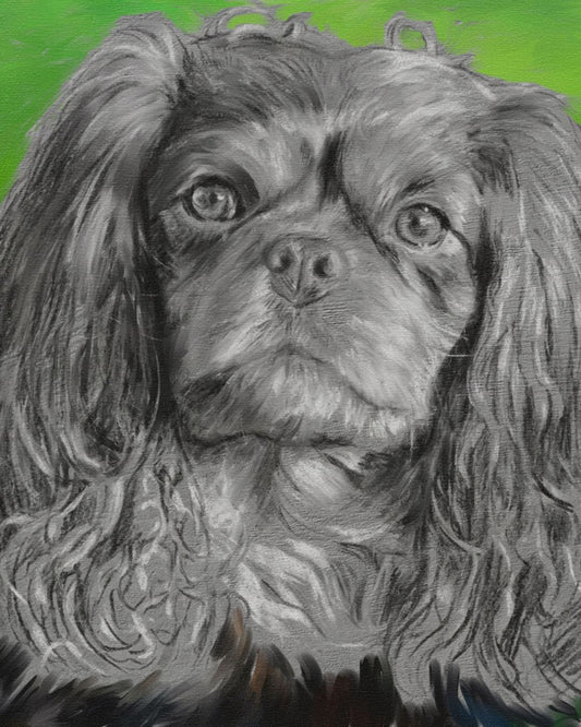 In Loving Memory: Painting a 8x10 Custom Oil Portrait of Teddy