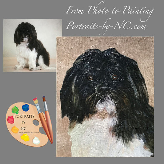 pet portraits from photo to painting