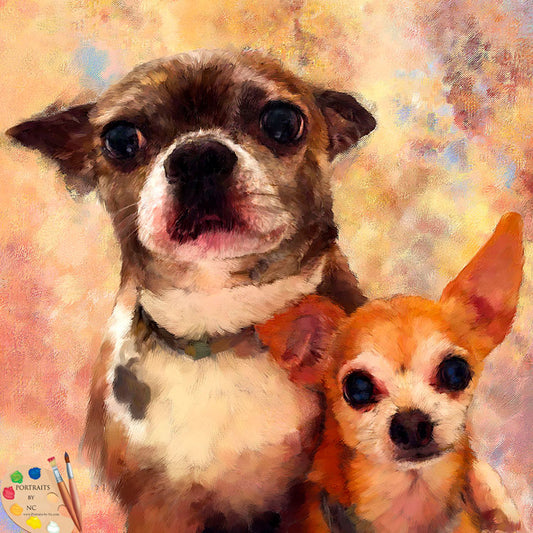 painting of two dogs 593