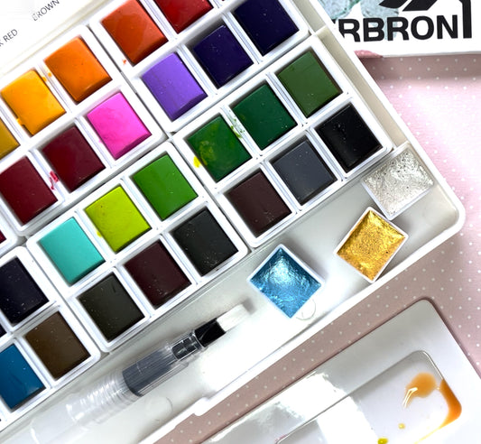 CRBRON 48+3 Watercolor Palette Unboxing