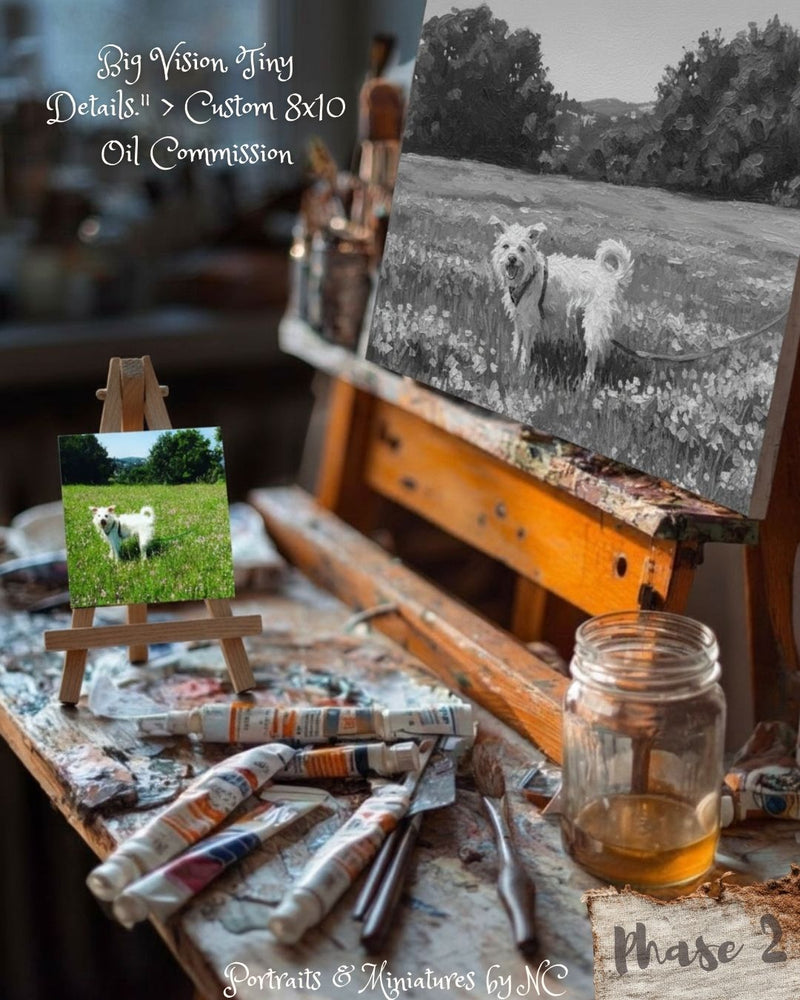 Rainbow Bridge Remembrance: Capturing the Spirit in an 8x10 Oil Portrait Commission