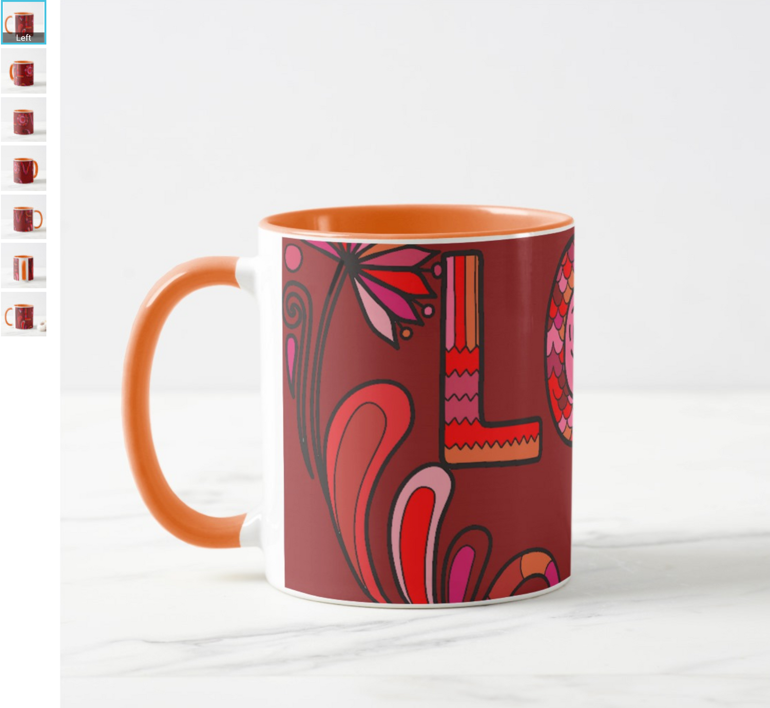 Orange Love Combo Mug