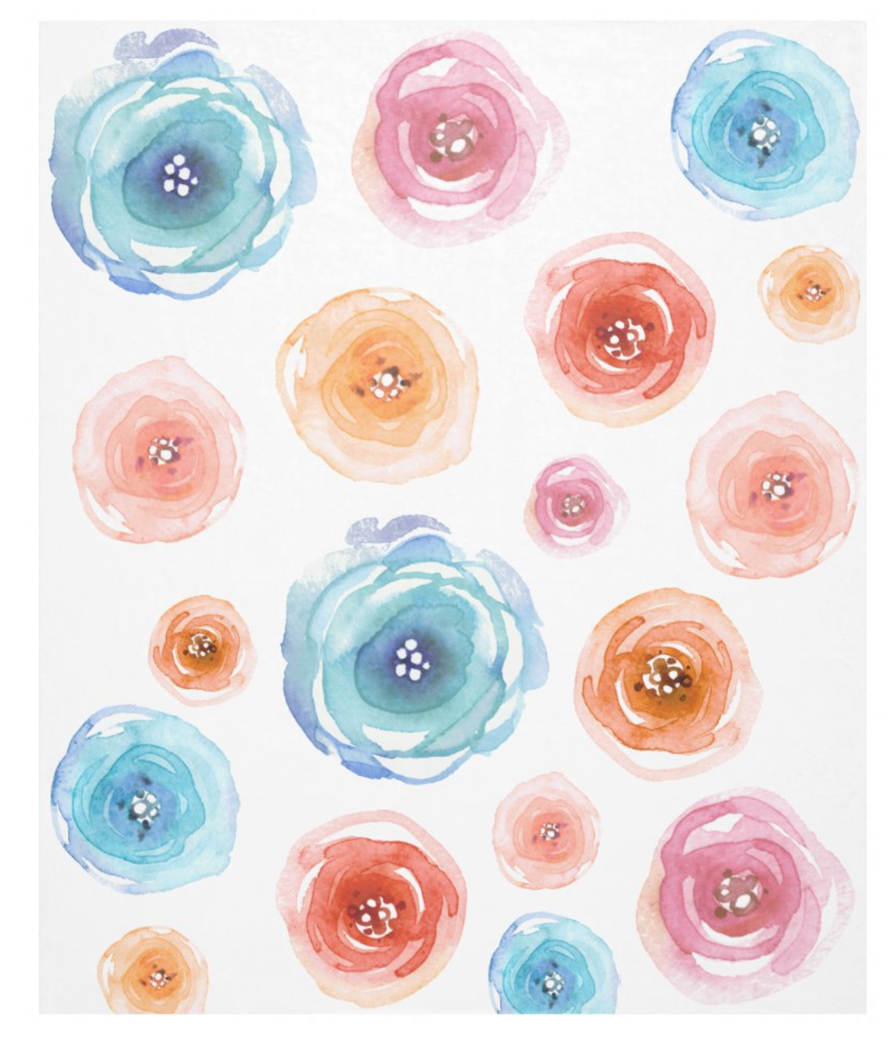 Colorful Watercolor Florals