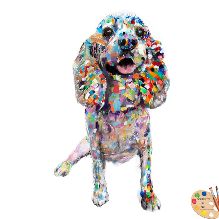 Colorful Cocker Spaniel Painting