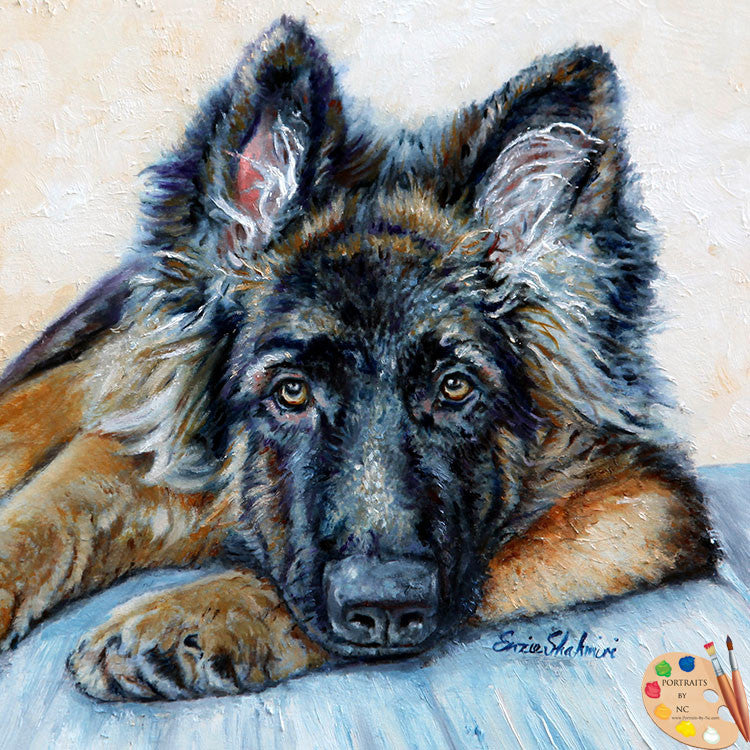 German Shepherd Oil Portraits