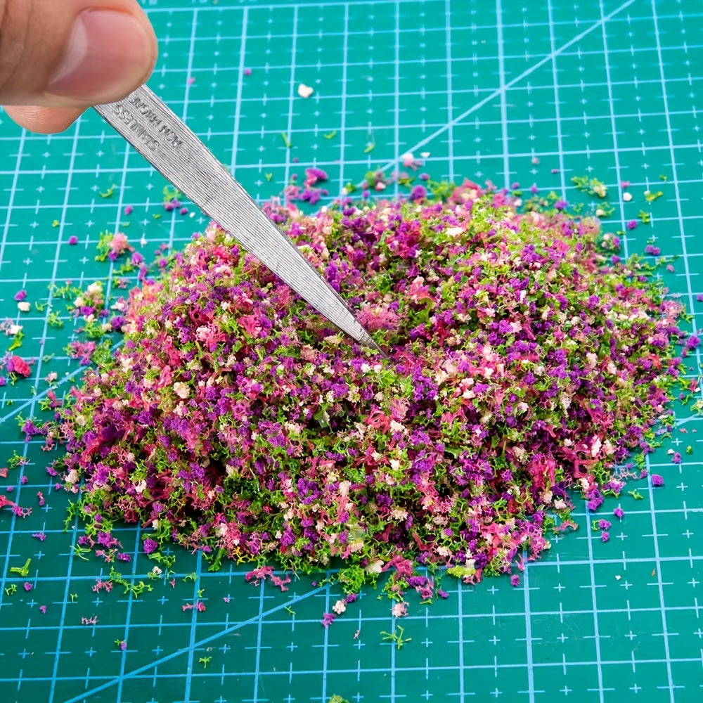 DIY Grass Powder For Diorama  Lawn Sponge Material 2-in-1 Mixed Color for Outdoor Scenery Creation detail