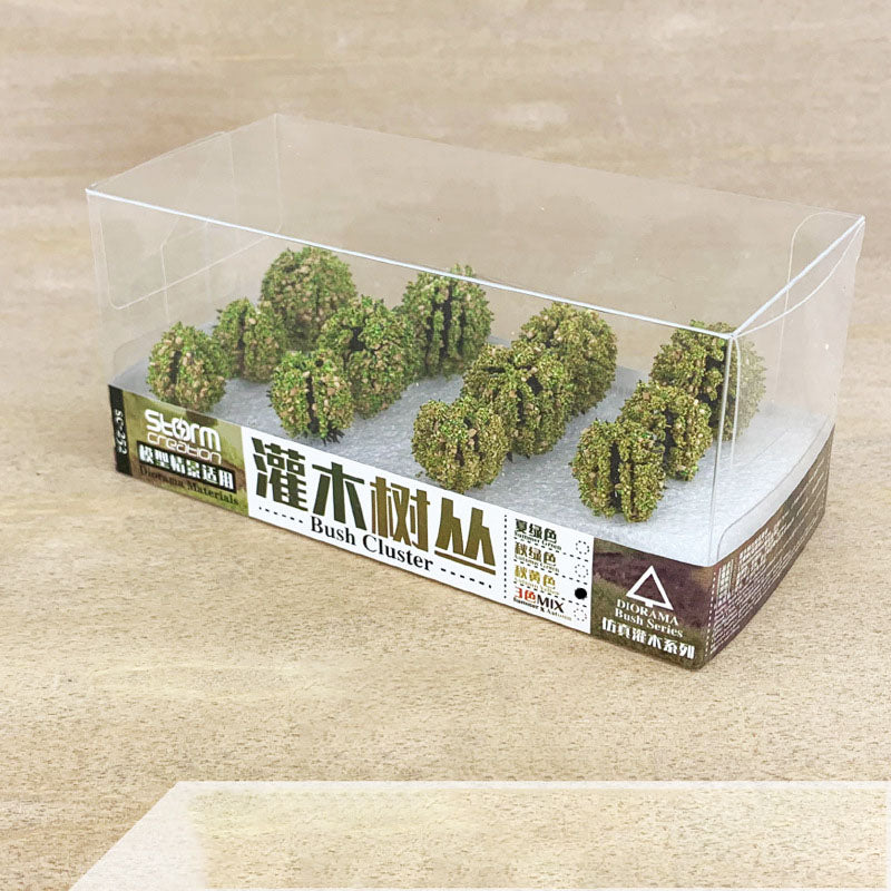 Bush Model Landscaping Simulation Vegetation Train Building Miniature Sand Table in box