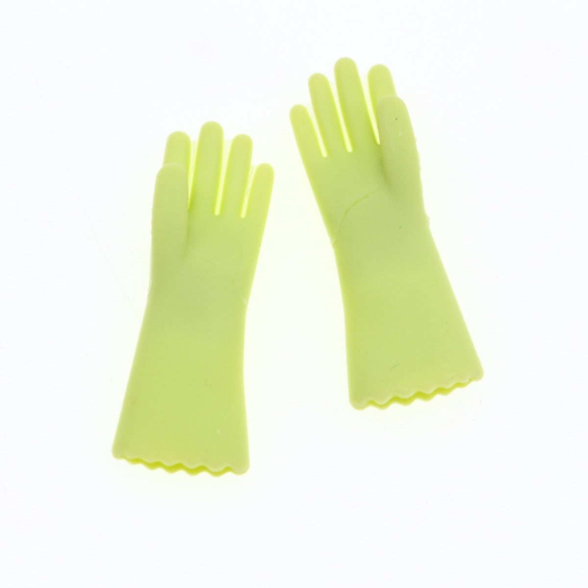 1:12 Scale Miniature Dollhouse Cleaning Gloves | Dollhouse Kitchen Accessories -yellow gloves