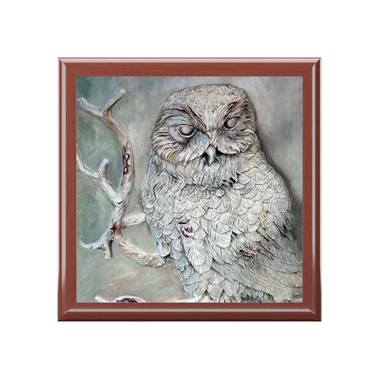 Jewelry/ Keepsake Box - Owl - Lacquered Box
