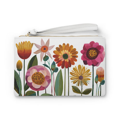 Floral Clutch Bag - Vibrant Flower Print, Boho Accessory, Ideal for Parties, Travel, Gifts, Summer Events