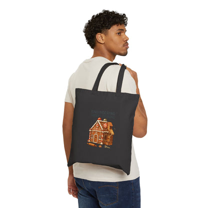 Tote Bag — Gingerbread House 'Engineering Sweet Designs' Canvas Tote