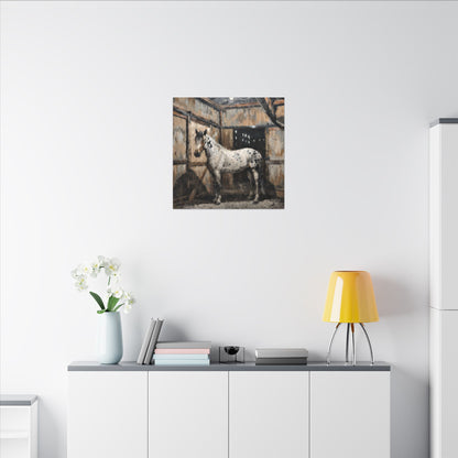 Appaloosa Horse Canvas Art - Rustic Stable Wall Décor (Matte Stretched Canvas Print)