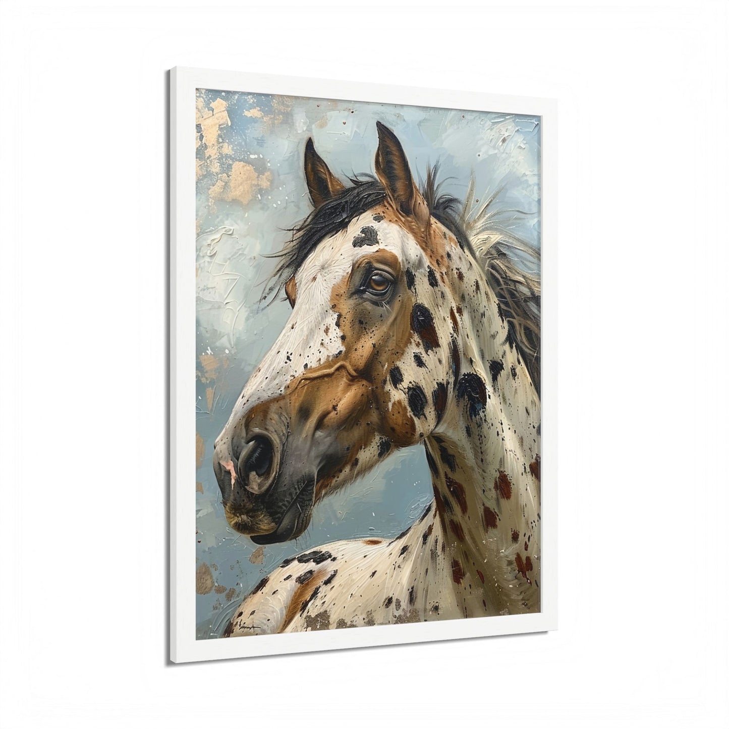 Appaloosa Horse Framed Poster - Rustic Equestrian Wall Art