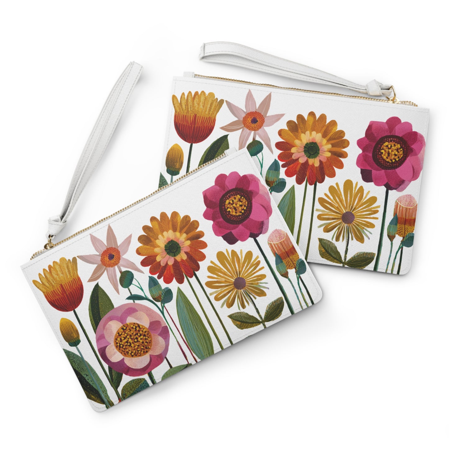 Floral Clutch Bag - Vibrant Flower Print, Boho Accessory, Ideal for Parties, Travel, Gifts, Summer Events