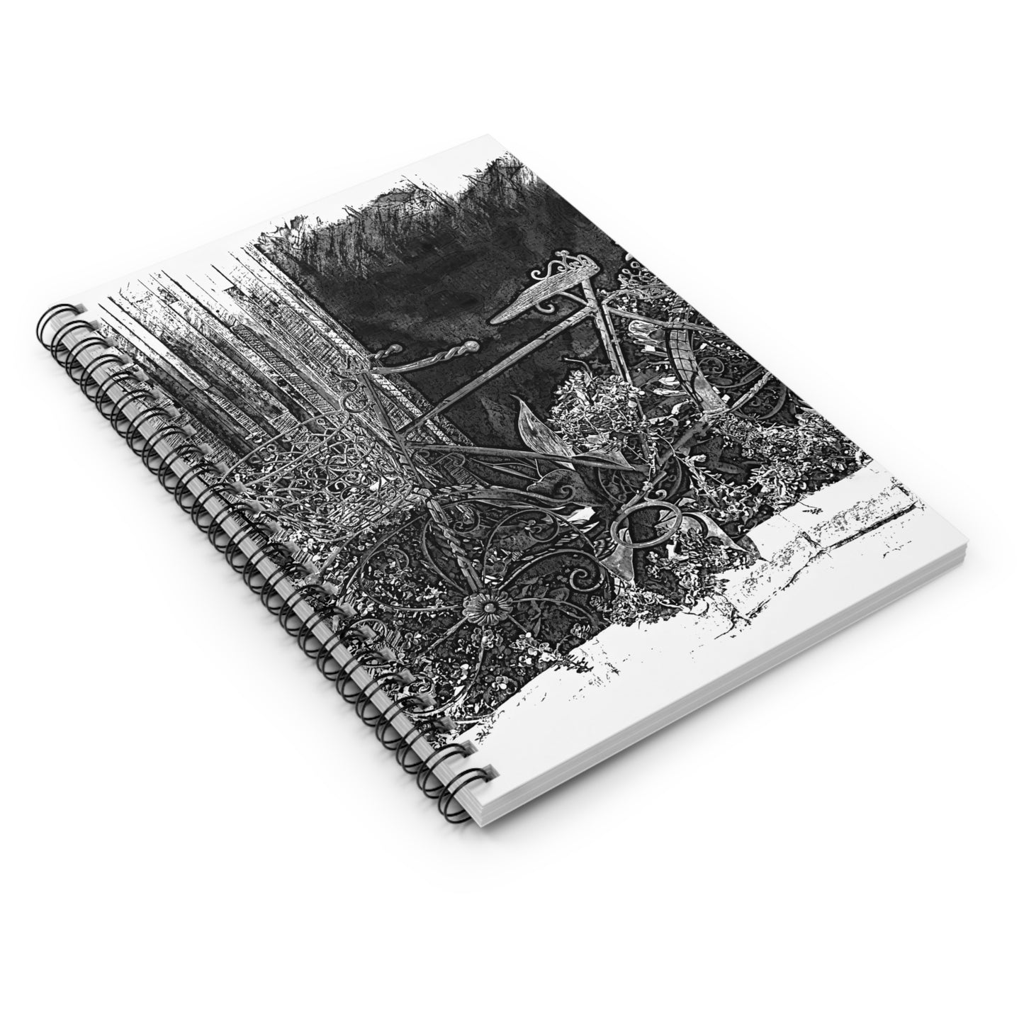 Vintage Bicycle Sketch Notebook – Ruled Spiral Notebook for Journaling & Notes