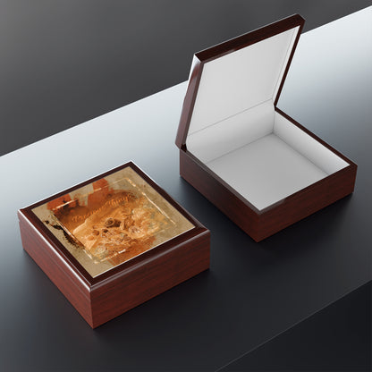 Jewelry Box - Precious Things Lacquered Keepsake Box lid open