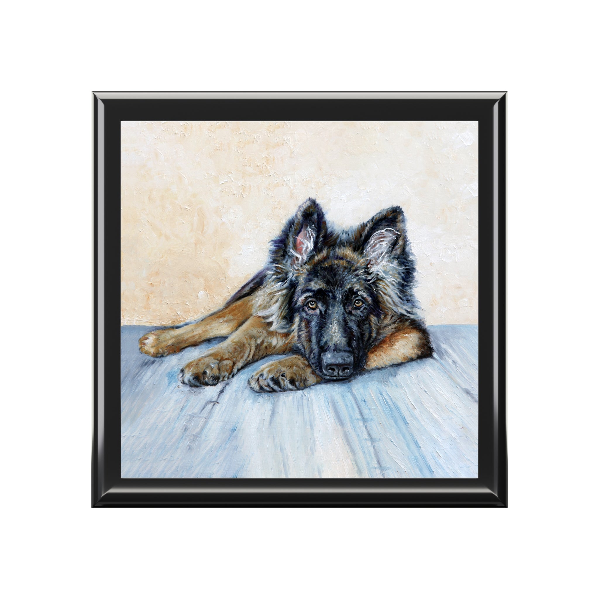 German Shepherd Dog Drawing deals Art Tile on Mahogany Wood Keepsake/ Jewelry Box - FREE SHIPPING