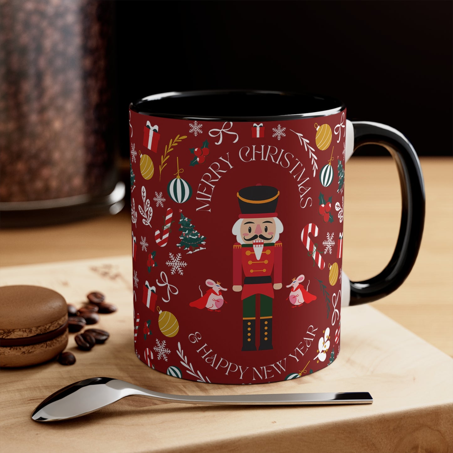 Nutcracker Coffee Ceramic Mug, 11oz black