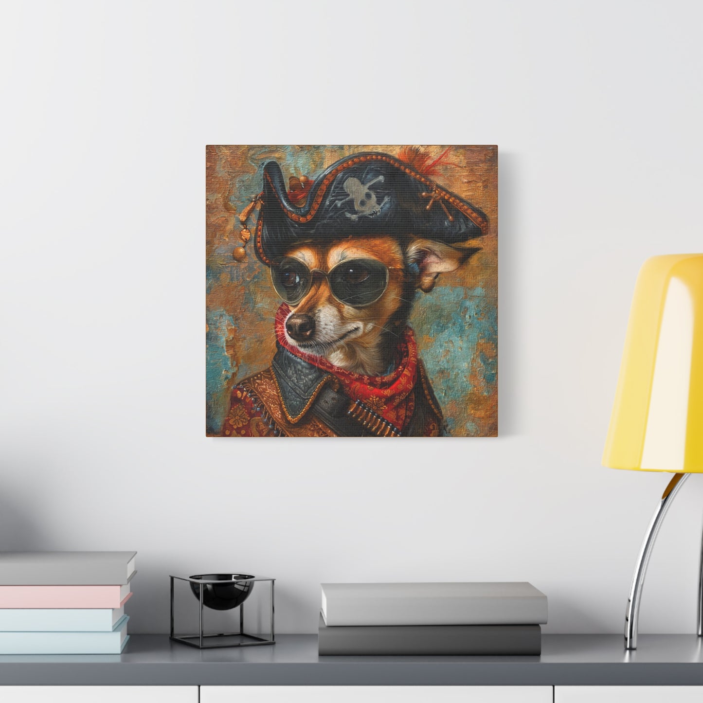 Pirate Dog Matte Canvas Wall Art — Stretched 1.25"