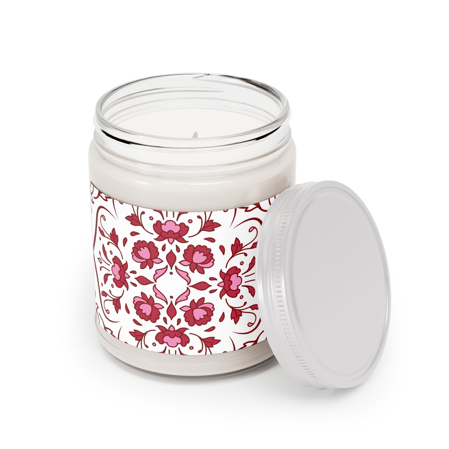 Red Floral Aromatherapy Candles, 9oz