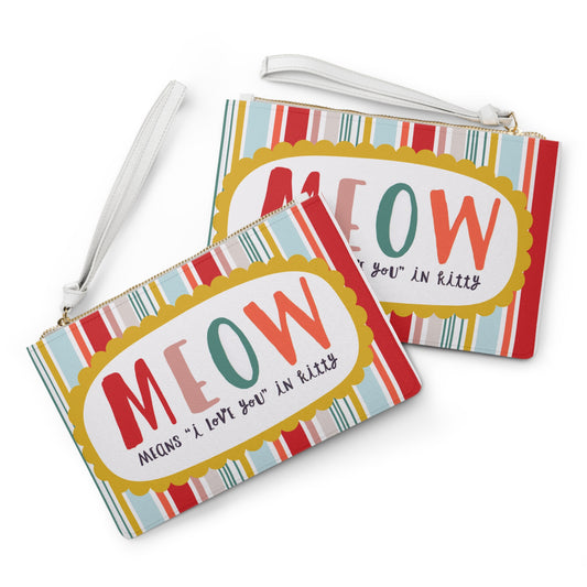 Clutch Bag - Meow Design for Cat Lovers